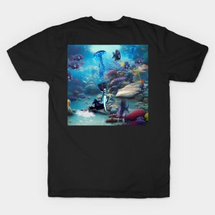 Wonderful mermaid with jellyfish T-Shirt